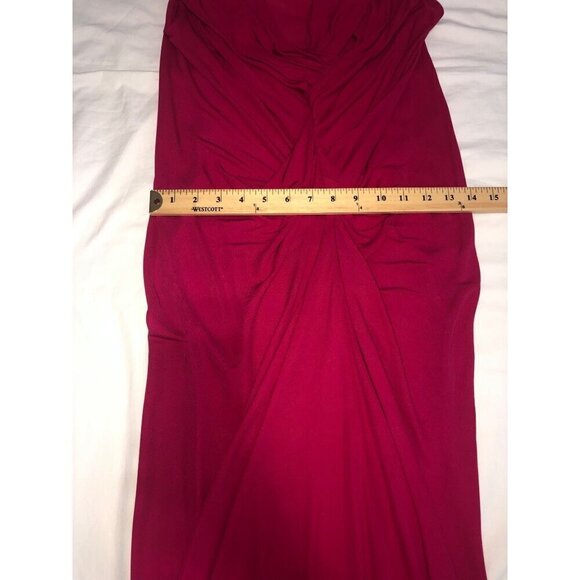 Alexander McQueen Size 38 IT 4 or 6 US Dress Draped Midi Knit Sleeveless Magenta - Picture 9 of 11